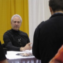 Brent Spiner at his table during Comic Con Toronto 2013